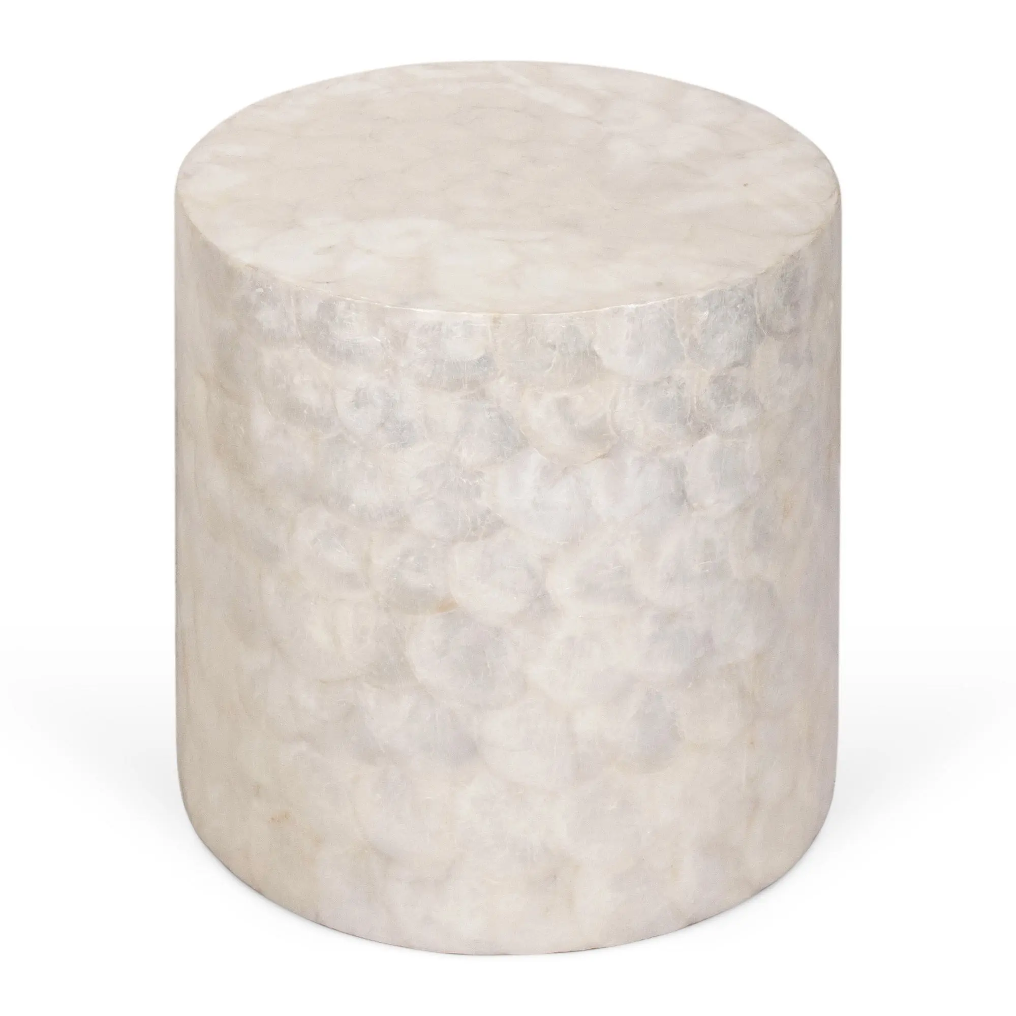 Tasi Round Capiz Shell Accent Table