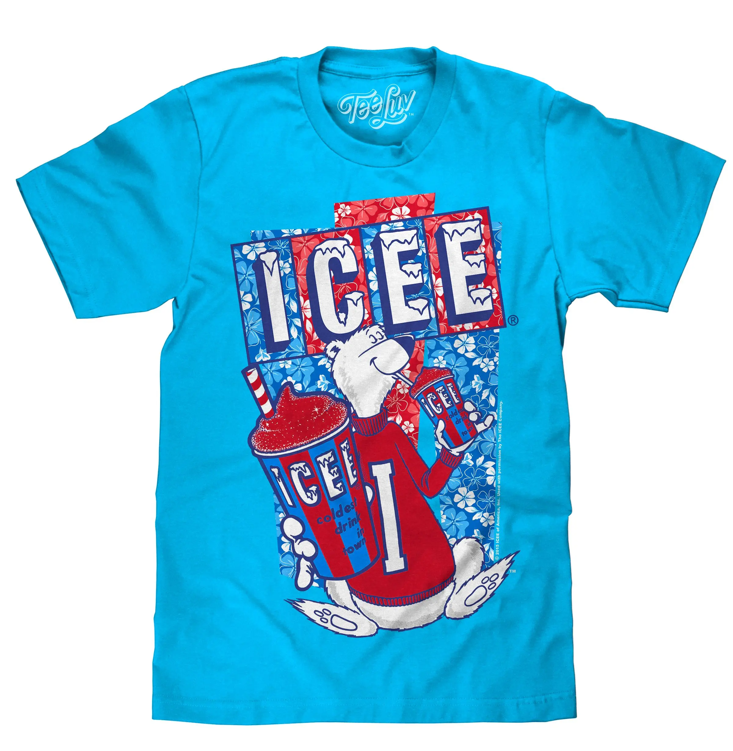 Hawaiian ICEE Polar Bear T-Shirt - Blue Hawaiian ICEE Polar Bear T-Shirt - Blue