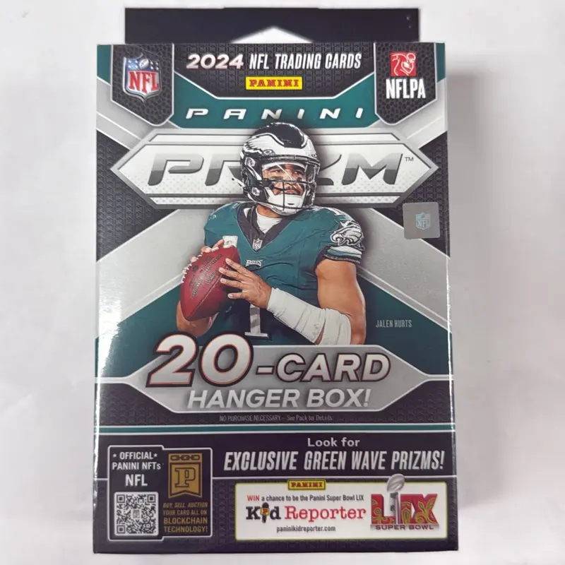 Panini 2024 Prizm Hanger Box - Exclusive Green Wave Prizes Included, Official NFL Trading Cards, Box Set