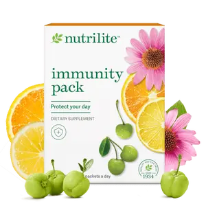 Nutrilite Immunity Pack 20 Packets Daily Plant Nutrients with Vitamin C & Echinacea for Wellness Support Vegan Gluten-Free Dairy-Free On The Go Wellness Travel Friendly Packets - Healthcare, Fitness