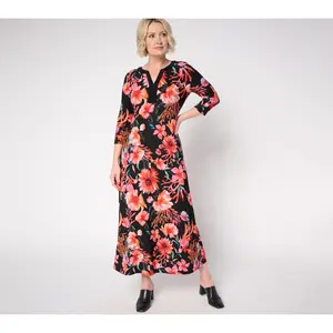 Attitudes by Renee Petite Como Jersey Printed Maxi Dress