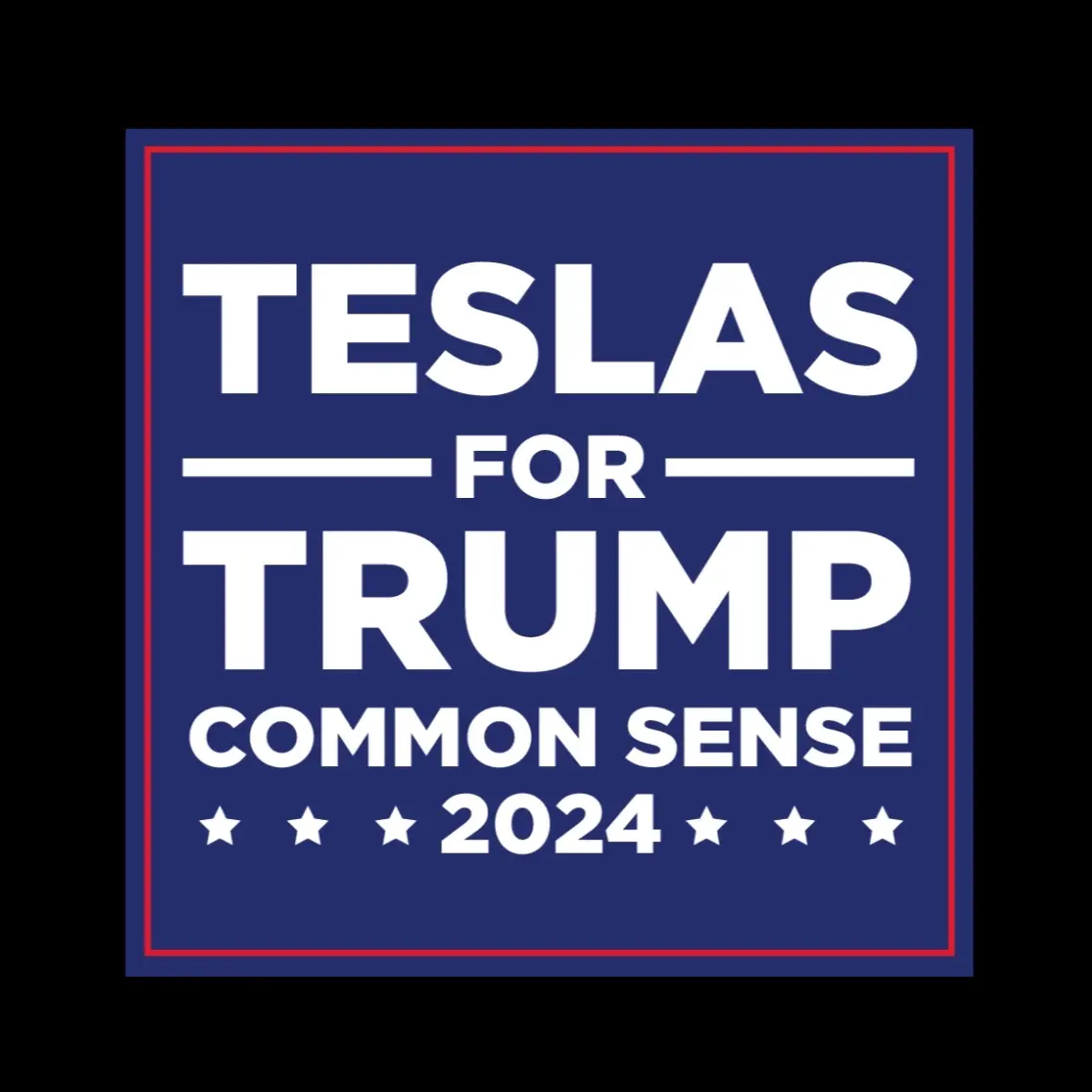 Teslas for Trump - 3” x 3” Sticker