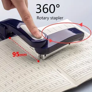 1pc 360 Rotatable Duty Stapler, Center Stapler, Multifunctional Binding Machine, Efficient Document Organizer Tool, Ideal for Office & Home Use, School Paper Staplers Office Bookbinding Supplies