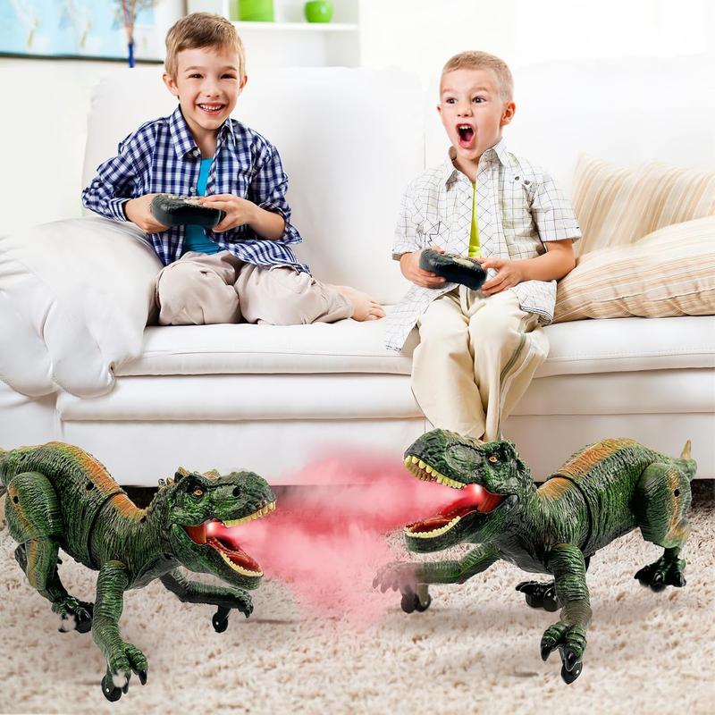 Remote Control Dinosaur for Boys 4-7, Robot Dinosaur Toys for Kids 5-7, rc Dinosaur with Realistic Legs & Spray Stream,Remote Dinosaur Toys for Kids3 4 5 6 7 Year Old boy Birthday Gift (Green)