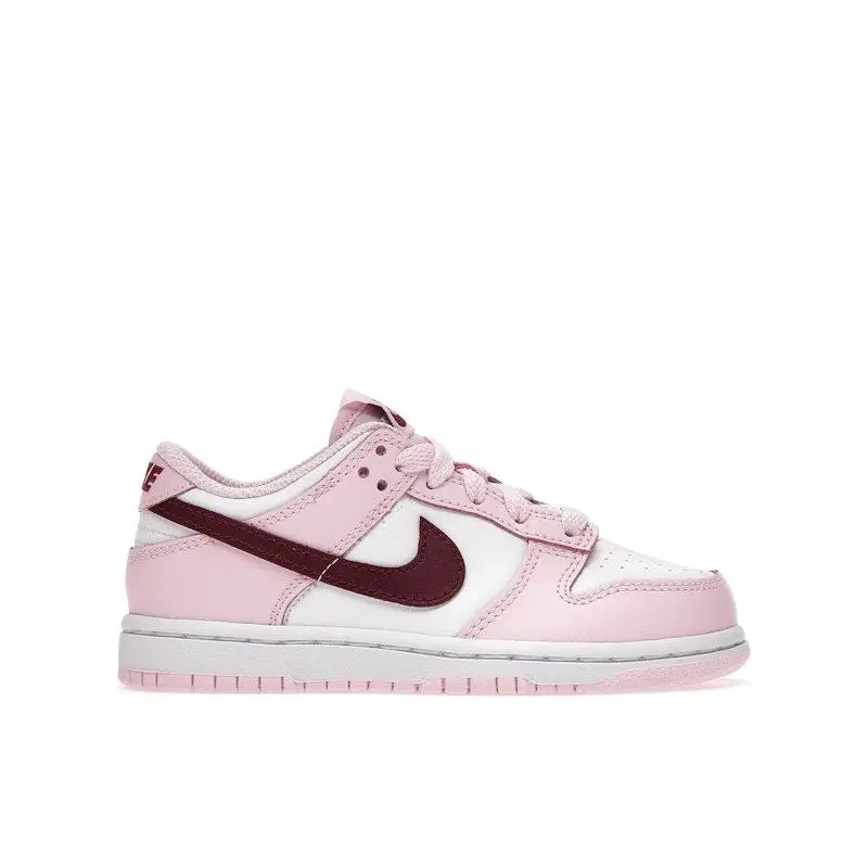 Nike Kid's Dunk Low Pink Red White, from StockX