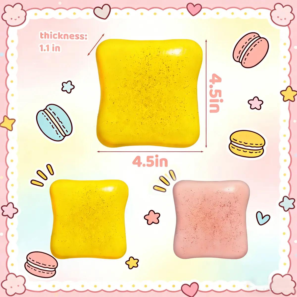 Super-Soft and Fluffy Berry Toast King, Ultra-Realistic Slow-Rise Squishy Toy, Stress-Relief Fidget for Bread Lovers, Perfect Gift, Squishy Series