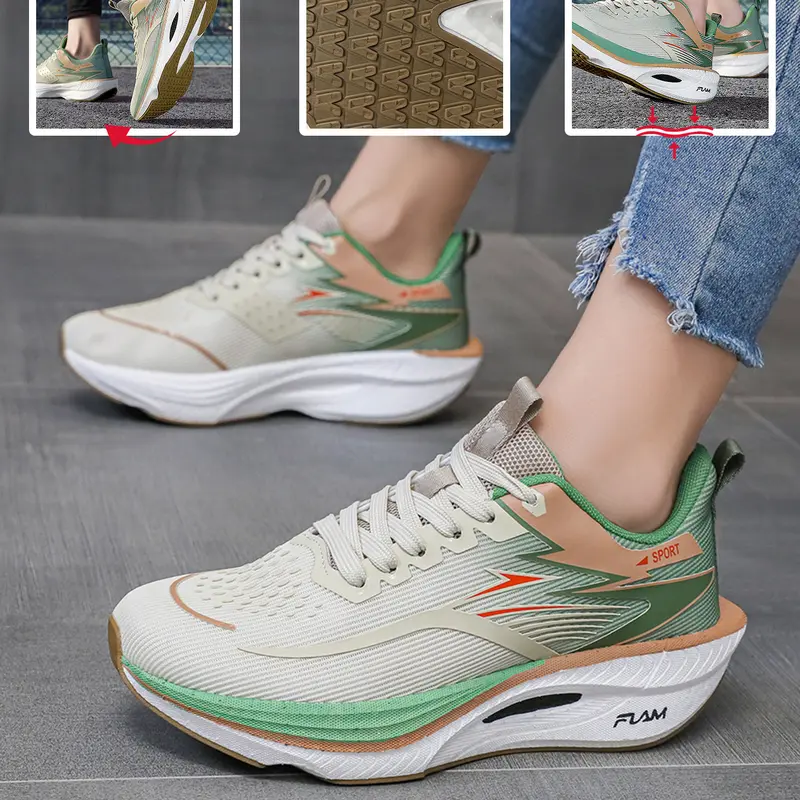 2026 New Couple Running Shoes, Lightweight Breathable Mesh Sport Sneakers, Comfortable Textile Casual Shoes for Men and Women, Fitness Running Shoes, Sporty Running Sneakers