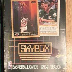 Skybox 1990 Series 1 Basketball Cards 1990-91 Season Featuring Michael Jordan and Larry Bird