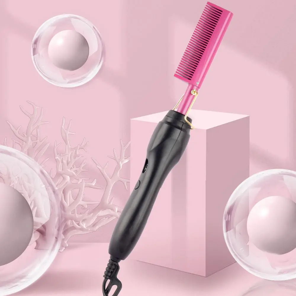 Electric Heated Hair Straightener Comb, 1 Count Multifunctional Hair Straightening Brush, Wet & Dry Hair Styling Tool for Home & Salon Use, Hair Styli