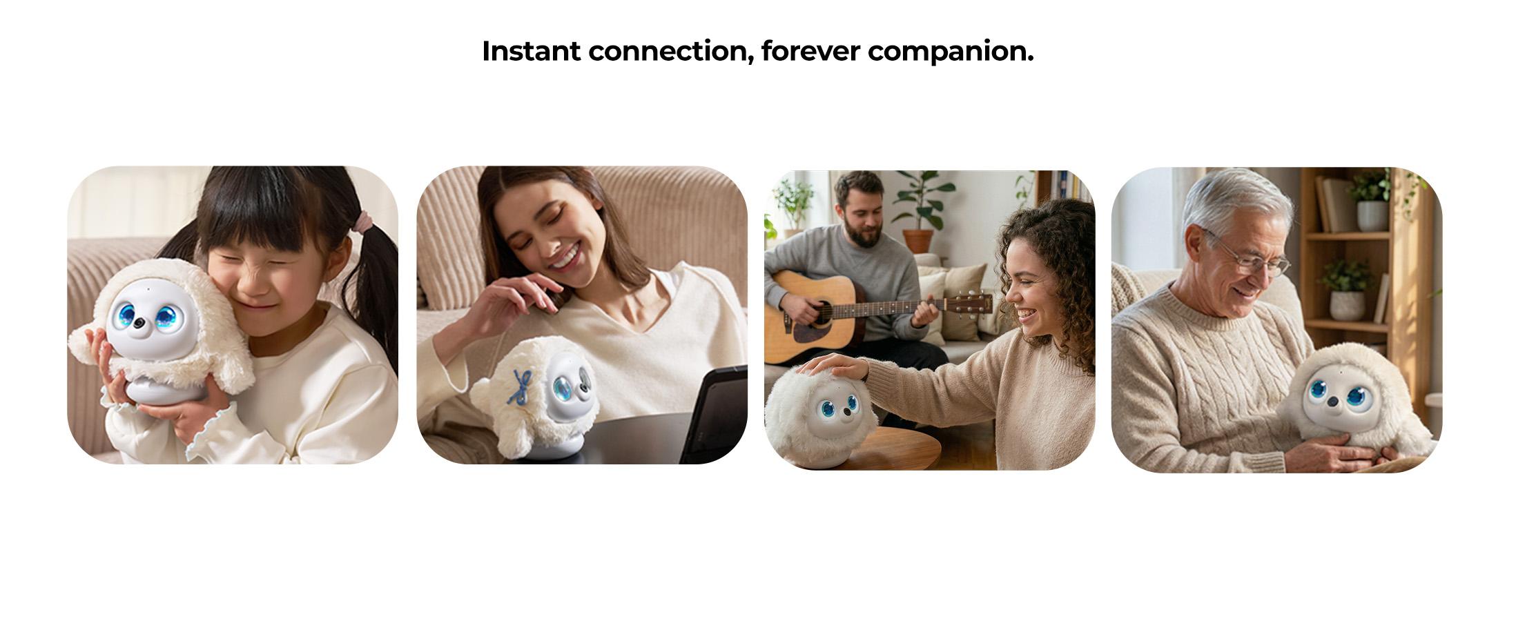 ROPET KAMOMO Companion Interactive Robot Pet, Emotional Support for Kids and Adults, AI Desk Robots, Anxiety Relief Comfort Gift
