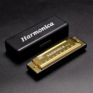 10 Holes Harmonica, 1 Count Alloy C Key Harmonica, Musical Instrument for Beginners, Wind Instrument for Students, Musical Instrument for Home & School