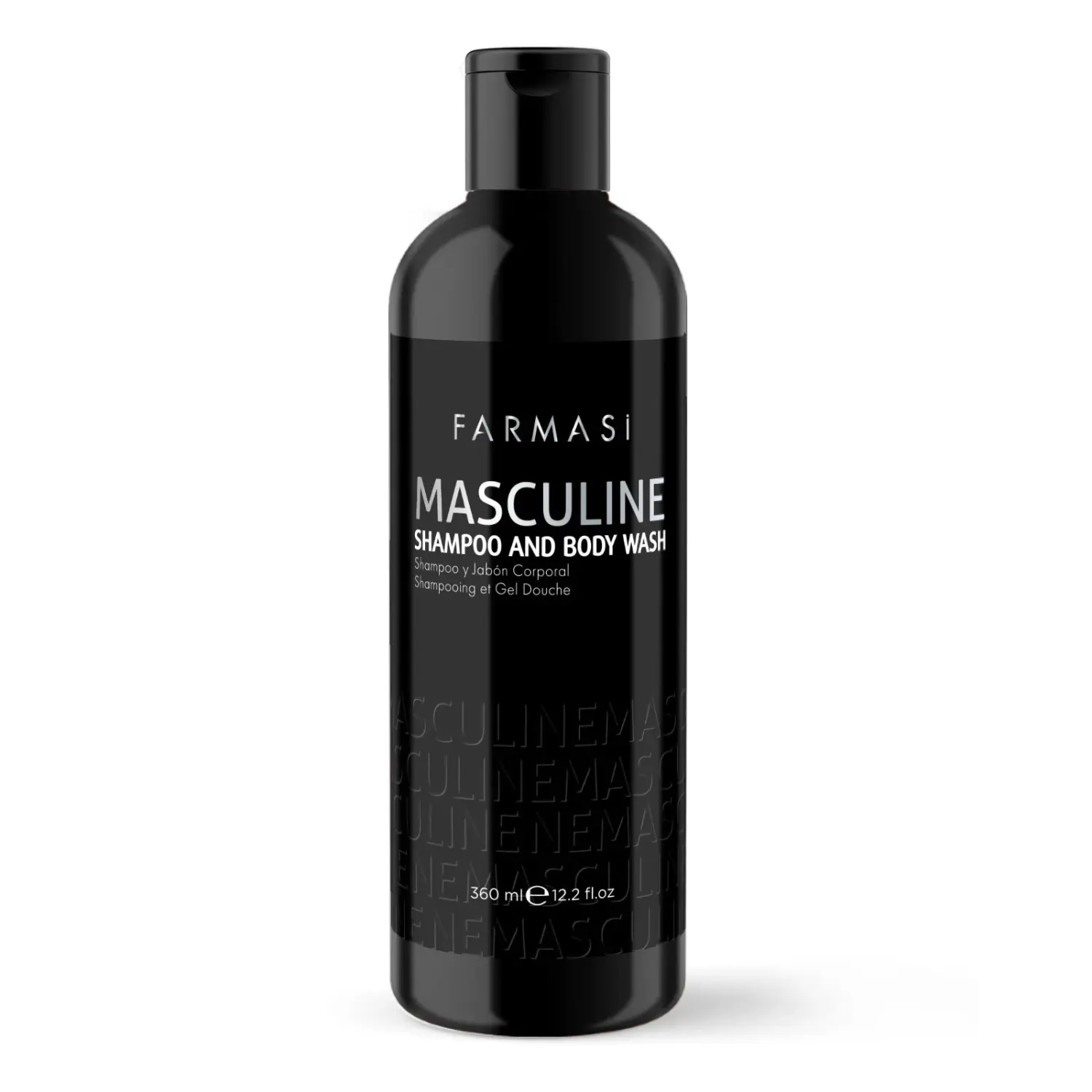 FARMASI Masculine Dual-Purpose 2-in-1 Liquid Shampoo & Body Wash Cleanser - 360ml (12.2oz) Vegan, Cruelty-Free, Citrus Cedar Aroma, Infused With Citrus & Cedarwood, Refreshing Daily Bath Body Care Product, Genuine New, Same Day Shipping
