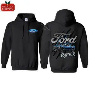 Ford Raptor Hoodie, Vintage Muscle Truck Graphic Hoodie for Men and Women, Unisex Cotton Streetwear Hoodie, Classic Automotive Gift