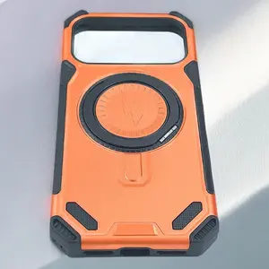 Fan Turbine Type Bracket Phone Case, With A High-End Magnetic Attachment And Anti-Drop Protection Cover # Protege Tui Phone # Trendy Aesthetic Case # Ultra-Thin Advance Lens Full Protection # Mobile Cover # Precise Fit # Integrated Magnetic Support + 360