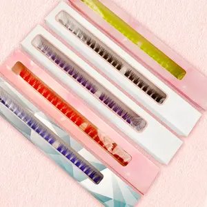 Colorful Individual False Eyelashes, 1 Box Natural Curling Faux Cluster Lashes, Eye Makeup Enhancement False Eyelashes for Women & Girls, Cosmetic