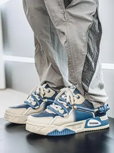 Men's Sporty Lace Up Skateboarding Shoes, Casual Comfortable Breathable Skate Shoes, Fashionable Skateboarding Shoes for Daily Wear, Trending Shoes