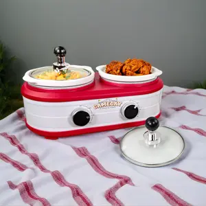 Game Day 1.25 Qt. Two-Section Slow Cooker