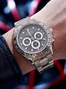 Luxury Men's Mechanical Watch, Automatic Waterproof Calendar, Round Analog Dial, Alloy Case, Business Style, Perfect Gift for Valentine's Day, Automatic Watches