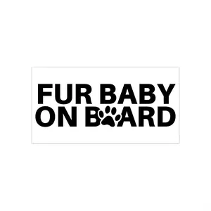 Fur Baby On Board Bumper Stickers, Dog Lover Car Decals, Pet Safety Stickers, Cute Car Accessories, Gifts for Pet Parents