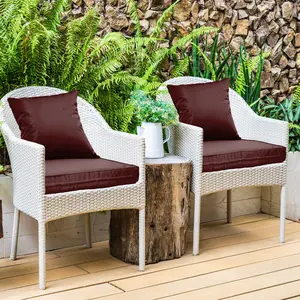 Outdoor Deep Seat Cushion & Back Pillow Set – Waterproof, UV-Resistant, 4 Colors