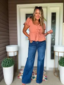 Bow Detail peplum Top