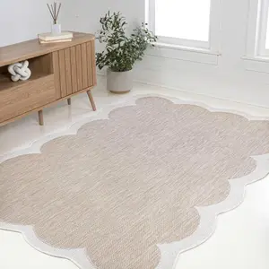 Alice Classic Cottage Two-tone Scalloped Area Rug