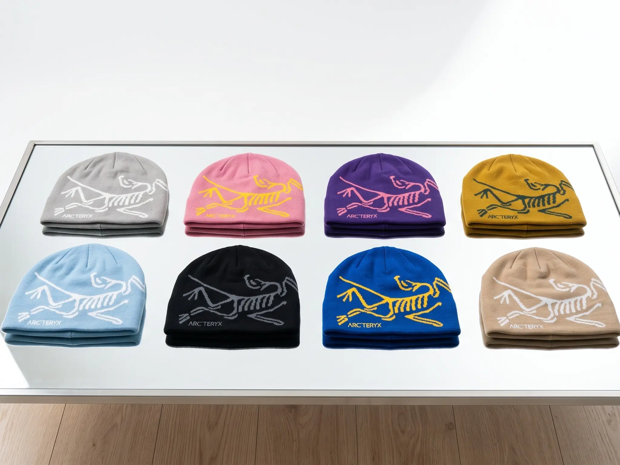 Arc'teryx Gorpcore Circular Wreath Layout Beanies | Premium Primitive Bird Skeleton Thermal Skullcap | Assorted Color Pack Hat