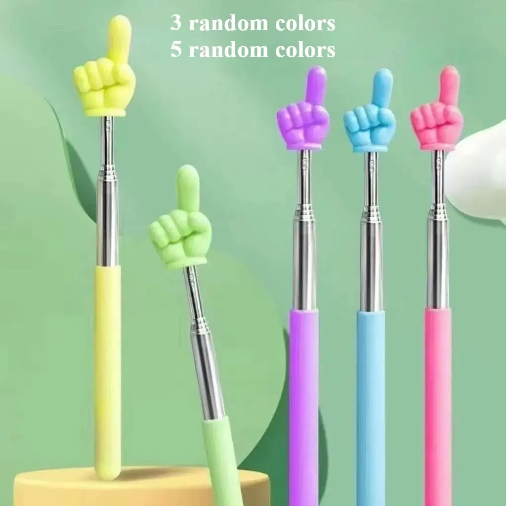 3 retractable teaching pointers, stainless steel pointer pens, portable whiteboard pens, easy to store, classroom presentation tools, Office accessories, no batteries or lasers required, finger retractable pointer reading sticks, Classroom Supplies