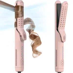 Levolni  Hair Curlers Set, 2 Counts Hair Straightener Hair Curler, Professional Ceramic Coated Tourmaline Ionic Technology, Anti-Scald Design, Easy Styling Tool
