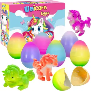 6 Pack Unicorn Hatching Surprise Eggs - Grows 600%- Easter Birthday Gifts for Kids Boys Girls Easter Basket Stuffers Eggs Fillers Party Favors