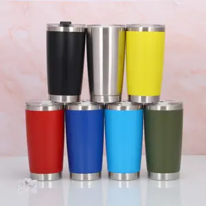 20oz Stainless Steel Insulated Car Cup, Thermal Cold Keeper Beer Mug, Portable Travel Tumbler, Durable & Reusable Drinkware