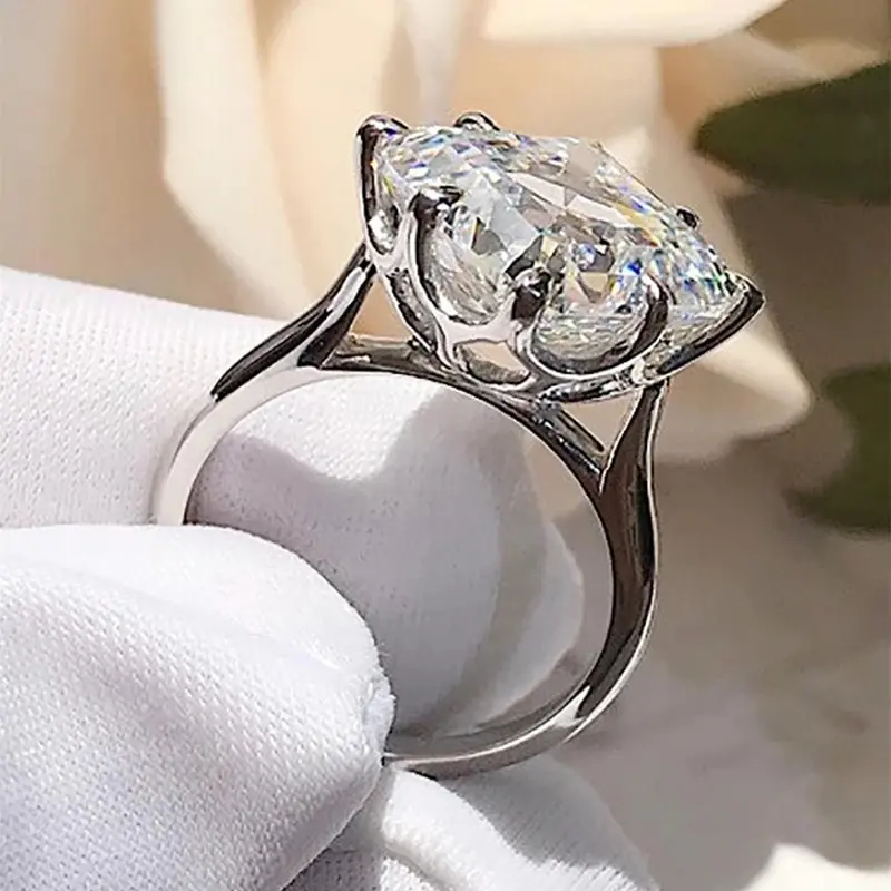 Elegant Artificial Zircon Decorated Ring, Cz Ring, Engagement Wedding Ring for Women, Fashion Jewelry for Party, Daily Clothing Decor, Trendy All-match & Exquisite Jewelry for Birthday Gift, Artificial Zircon Rings, Beautiful Rings, Sparkling Rings