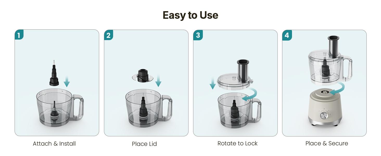 2.5L Multifunctional Food Processor with 5 Stainless Steel Blades, 2 Speed Pulse Control Vegetable Chopper Slicer Shredder, Dishwasher Safe Food Grinder for Home Kitchen Prep 2.5L Multifunctional Food Processor with 5 Stainless Steel Blades, 2 Speed Pulse Control Vegetable Chopper Slicer Shredder, Dishwasher Safe Food Grinder for Home Kitchen Prep