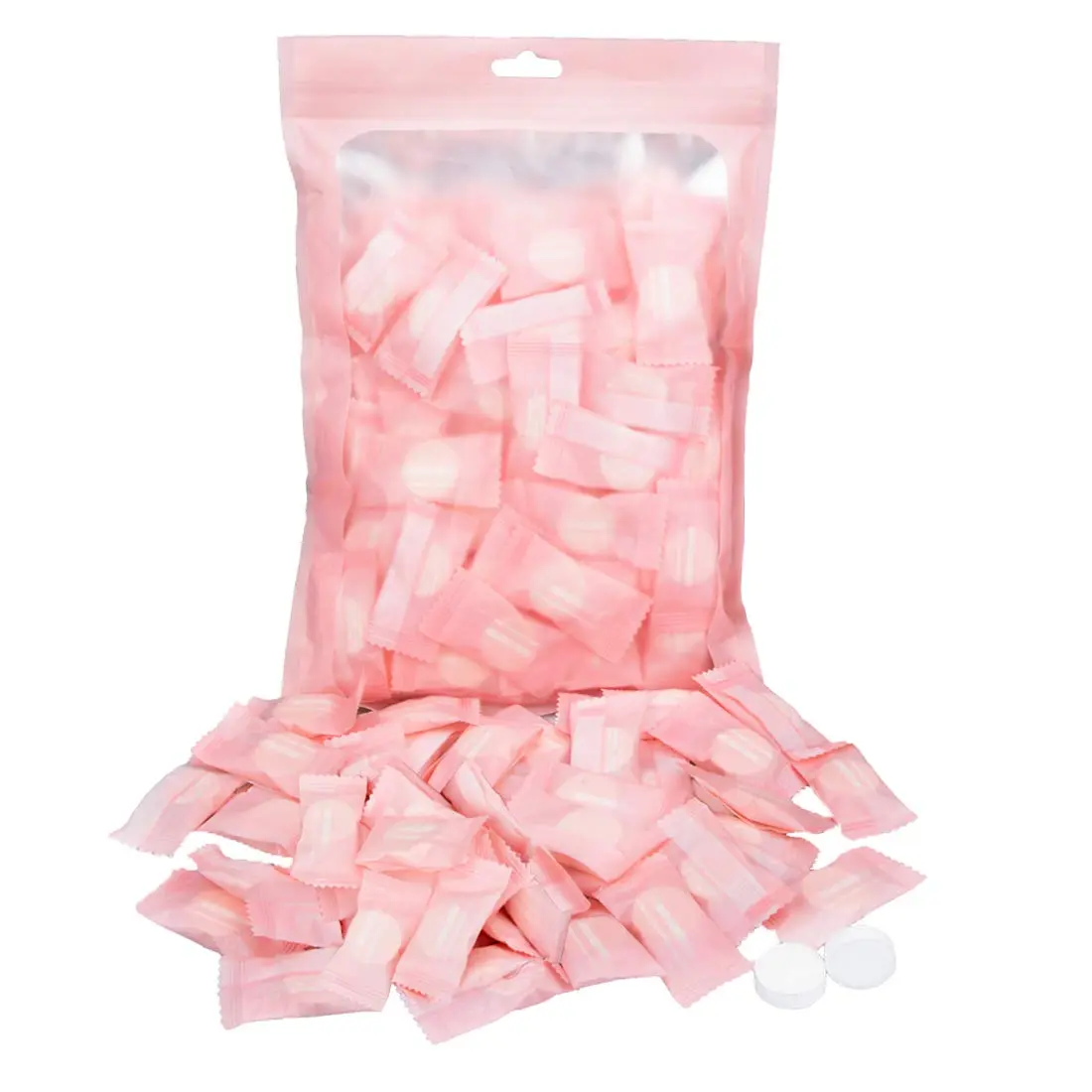 100 count Disposable Compressed Towels Mini  Tissue  Hand Wipes  Compressed  Towel Tablets Clean Washcloth Portable for Travel Camping  Outdoor Party