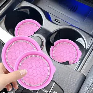 Luxury Bling Car Cup Holders  2PCS Non-Slip Crystal Coasters | Universal Fit, Glam Interior Upgrade