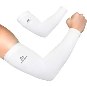 Compression Arm Sleeve (2 pack) - Men and Women for Basketball, Volleyball, Tennis, Golf, Baseball, UV Protection