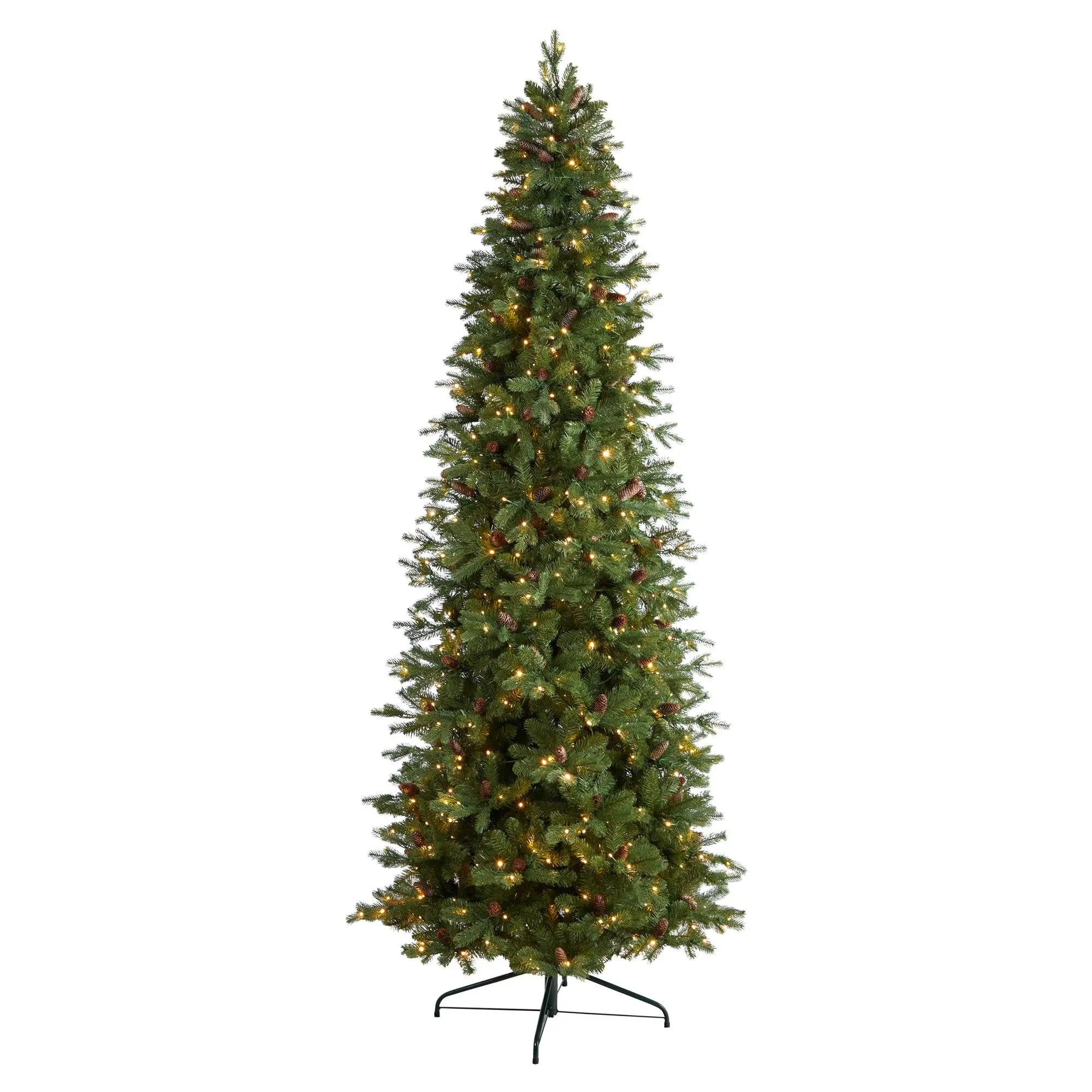 10ft Tall Classic Traditional Fraser Fir Artificial Christmas Tree - Pre-Lit LEDs (780), 2327 Bendable Branches, Instant Connect Technology, for Living Room Holiday Decoration & Christmas Ornaments Display