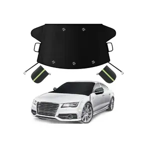 Car Windshield Cover for Ice and Snow, Windshield Snow Cover, Performance Brake Kits with Side Mirrors Cover for Snow, Ice, UV Fits Most Cars, Trucks, Vans, SUVs, Black