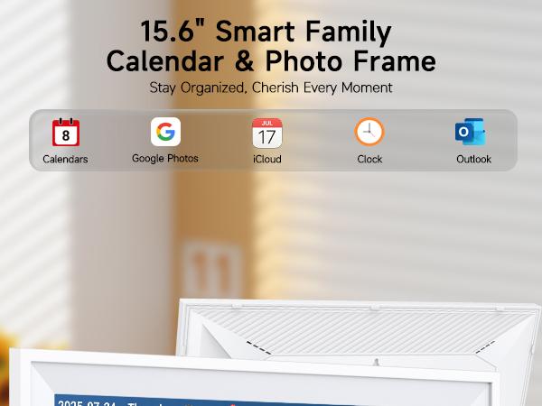15.6-inch Wall Digital Calendar,Smart WiFi Calendar & Chore Chart,Full HD Touchscreen Interactive Display for Family Schedules-Wall/Desk Mountable Planner,Meeting Reminders & Deadline Tracking Great for Organizing Your 2026 Calendar