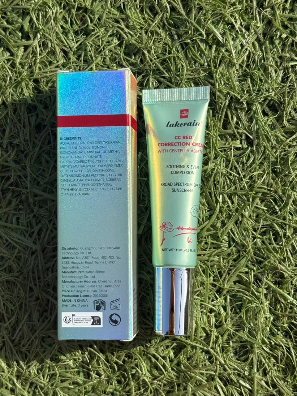 CC Brighten Correction Cream with Centella Asiatica & SPF 25 – Purple Color Correcting Primer for Dull Skin, Tone Up & Brighten – Lightweight, Hydrating Face Makeup for Radiant Glow