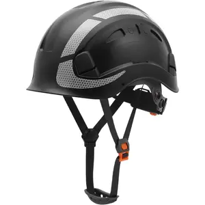 Hard Hat, Construction Safety Helmet, Hard Hat with Chin Strap, Cascos De Construccion, Hard Hats Construction OSHA Approved, Forestry Aborist Work Helmets for Men Women (06 Black)