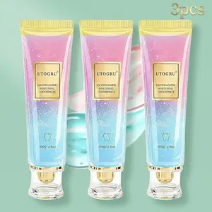 Intensive Whitening Toothpaste with Fluoride, Surface Stain Removal Toothpaste for Coffee and Tea Stains, Anticavity Fluoride Toothpaste for Daily Oral Care, 3Pack