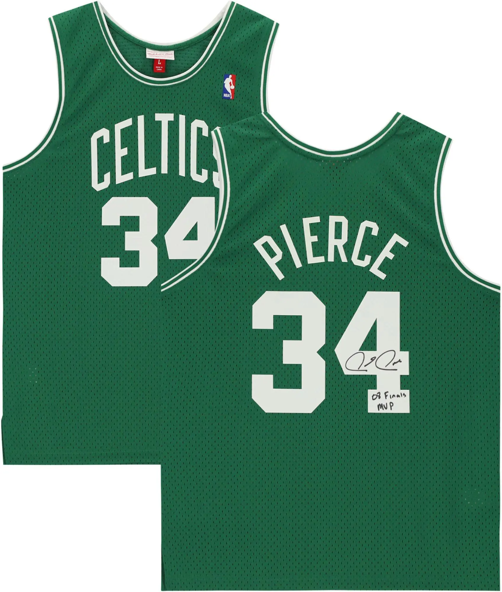 Paul Pierce Boston Celtics Autographed Green 2007-08 Mitchell & Ness Swingman Jersey with "08 Finals MVP" Inscription - Fanatics Authentic Certified