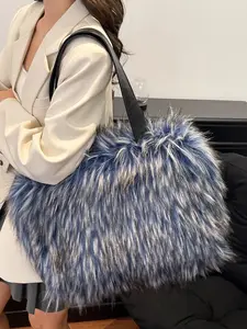 Plush Tote Bag for Women, Ideal for Daily Commuting & Shopping, Spacious Design for Dates & Gifting, Must-Have Fashion Accessory, Casual Commuter Bag