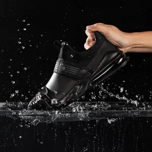 Larnmern Waterproof Chef Shoes for Men LCE21059-1 Food Service Oil Proof Footwear with Rubber Outsole, Round Toe, and Hook & Loop Closure