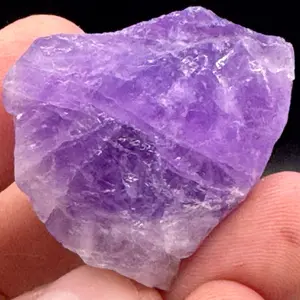 Raw Chevron Amethyst – 1 Random Piece or 4-Piece Set (Natural Purple Rough Stones)