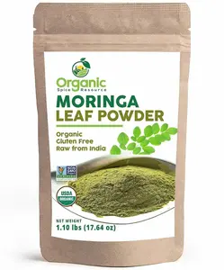 Organic Moringa Powder - 1.10 lbs (17.64 oz) | USDA Organics, Non-GMO, Kosher, Halal, Moringa Olifera Powder - 100% Raw and Natural, by SHOPOSR