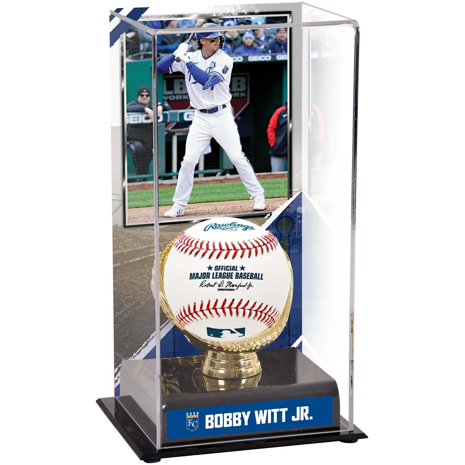 Bobby Witt Jr. Kansas City Royals Gold Glove Display Case with Image