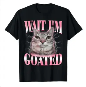 【100% Cotton】Unisex Casual Pink Lightning Cat Meme Graphic T-Shirt Soft Cotton Short Sleeve Tee for Men & Women | Fashion, Streetwear, Cool Cat Design, Vintage Style, Everyday Wear | Best Gift for Cat Lovers | Fits