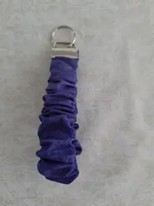 Purple Scrunchie Wristlet Keychain